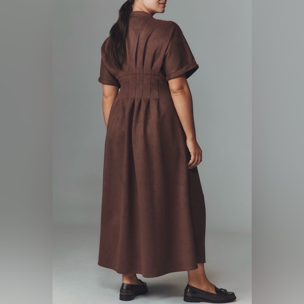 Anthropologie Brown Maxi Dress with Front Zip - Picture 5 of 14